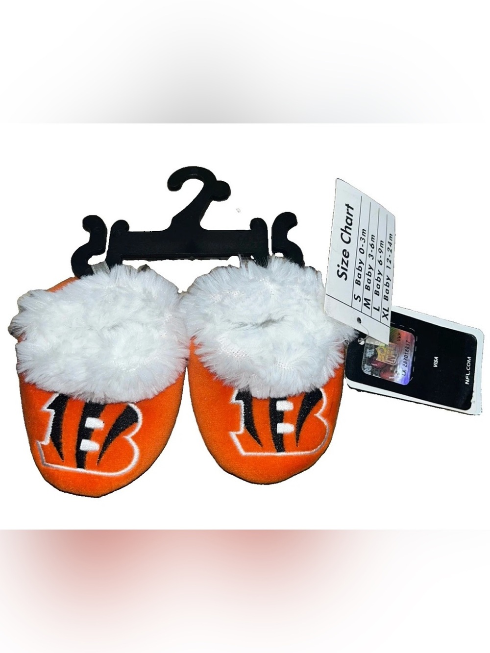 Cincinnati Bengals Baby Bootie Slippers Size 0-3 Months NEW